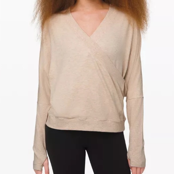 lululemon athletica Seek Stillness Pullover in Heathered Oatmeal - Picture 1 of 9